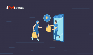 Online shopping experience: a person receives their order via email, symbolizing the convenience, speed, and email marketing profits of digital commerce.