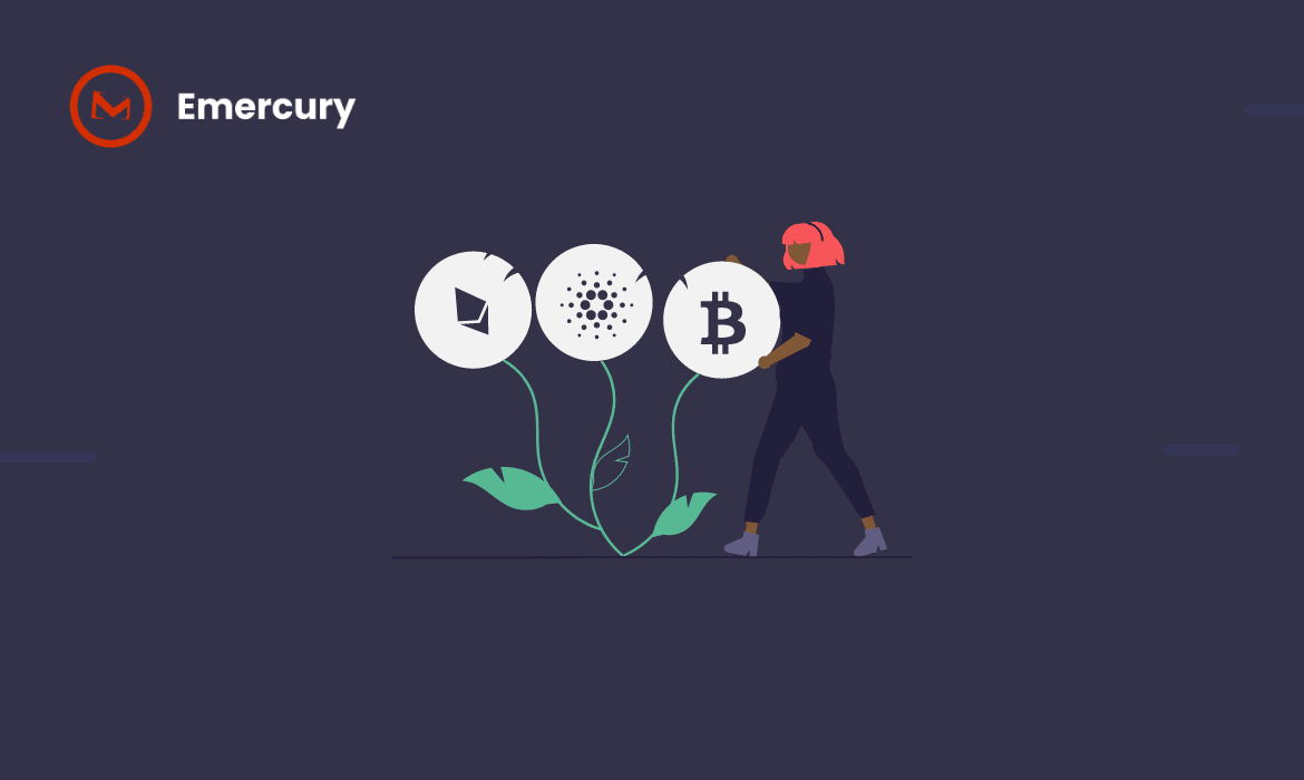 symbolic illustration representing blockchain and crypto marketing