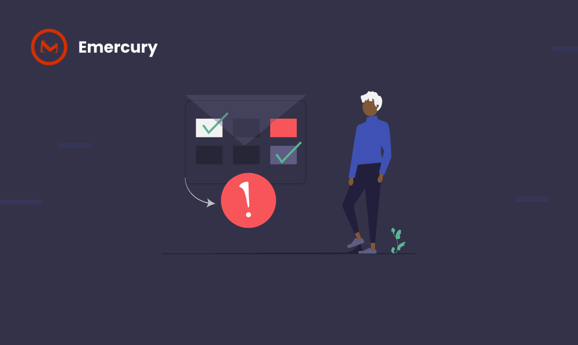 An illustration symbolizing the concept of email marketing mistakes